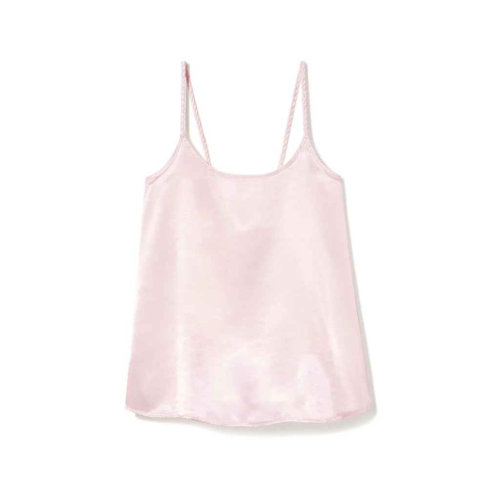 Silky Pink Satin Cami Pajama Top